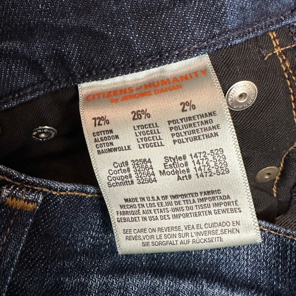 Citizens of Humanity- Emannuelle slim boot dark denim jeans size 25 - Picture 3 of 7